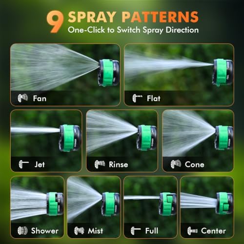 RESTMO Water Hose Nozzle Heavy Duty, Adjustable Garden Sprayer for Outdoor - Image 4