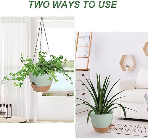 12 Inch Self Watering Hanging Planters for Indoor Outdoor Plants, 1 Pack - Image 5