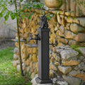 Outdoor Faucet Column Column Garden Water Faucet Decorative Courtyard Post with Dual Water Outlet Floor Mounted Feature for Irrigation Washing(76cm/29.92in) by Home