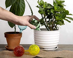 Besti Large Self Watering Globes for Plants (6-Pack) Waters Greenery Up to 2 Weeks Hands Free | Durable, Multicolored Glass Craftsmanship | Indoor and Outdoor Use - Measures 12” x 3.5” - Image 2