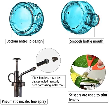 XXXFLOWER Glass Plant Mister Spray Bottle+3 Blue Bulb Glass Propagation Station - Image 4