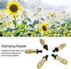 100PCS Single Hook Copper Atomizing Nozzle Mister Nozzles Drip Irrigation,for 4/7 Hose or Transfer to 8/11 Tube,Stable Spraying,360 Full Circle Spraying - Image 2