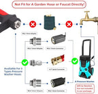 DUSICHIN Short Pressure Washer Wand High Spray Swivel Gun 7 Nozzle Tips 4000 PSI, Pressure Washer Attachment 1/4" Quick Connector Outlet,M22-14mm M22-15mm 3/8" INLET, Not for Garden Hose DUS2911 - Image 2