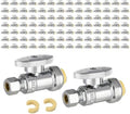 100PC EFIELD Straight Stop Valve,1/2"Push x3/8"Compression(PF-VALVE021-100) by EFIELDPEXTUBING