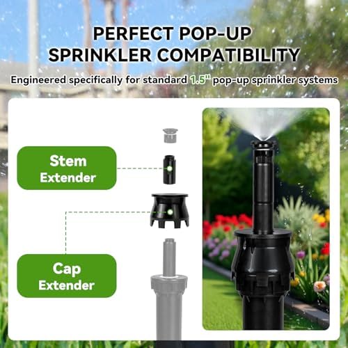 12-Pack 1.5" Pop-Up Sprinkler Riser Extension, No-Dig Stackable - Image 3