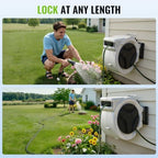 Retractable Garden Hose Reel, 1/2in 100ft Hose Reel with 10 Patterns Nozzle - Image 3