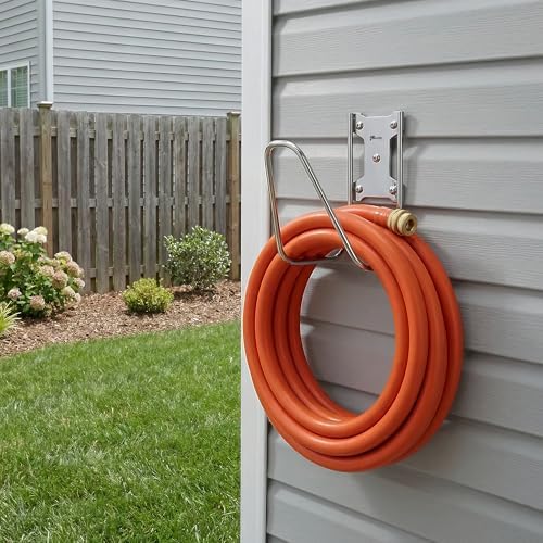 JBscoop Garden Hose Holder, Stainless Steel Wall Mount for Water Hose & Extension Cords, Heavy Duty & Rust Proof - Image 2