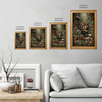 Gold Vintage Framed Still Life Wall Art, Moody Botanical Print - Image 3