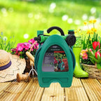 Portable Wall Mounted Hose Reel Set with Adjustable Nozzle for Garden - Image 4