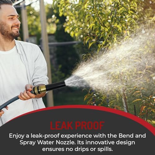 Hi-Tech Adjustable Bend & Spray Water Hose Nozzle – Heavy-Duty, Leak-Proof Nozzles for Car Washing and Lawn Care (4 Pack) - Image 6