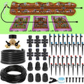233FT Drip Irrigation System Kit with Quick-Connect System,33FT 1/2" Mainline & 200FT 1/4" Tubing,Brass Y-Type Splitter,Adjustable Nozzle Types.Garden Efficient Sprinkler System Kit by NABAOXUN