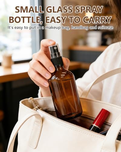 KEYWING 35 Pack 4oz Small Amber Glass Spray Bottles for Essential Oils - Image 5