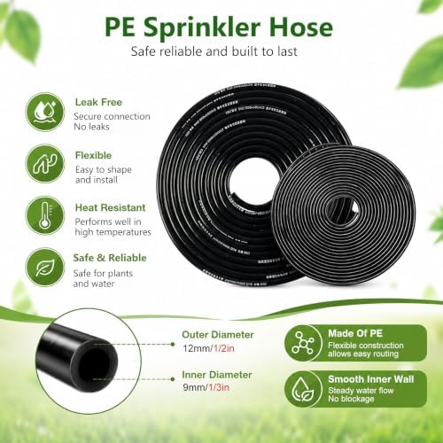 Portable Quick Connect Drip Irrigation System with Adjustable Sprinkler Nozzles for Efficient Watering, Garden, Lawn, and Plant Care - Easy Setup & Customizable - Image 3