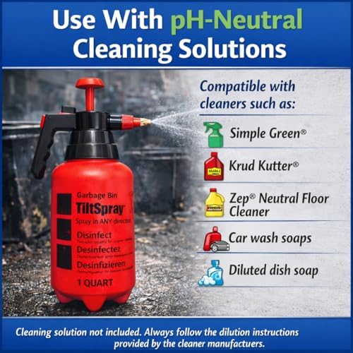 TiltSpray 32oz Spray Bottle – Sprays Upside Down & Any Angle, Heavy Duty Cleaning Sprayer for Hard-to-Reach Areas, Kitchen, Bathroom, Plants & Car Detailing – Leak Resistant, Adjustable Nozzle - Image 6