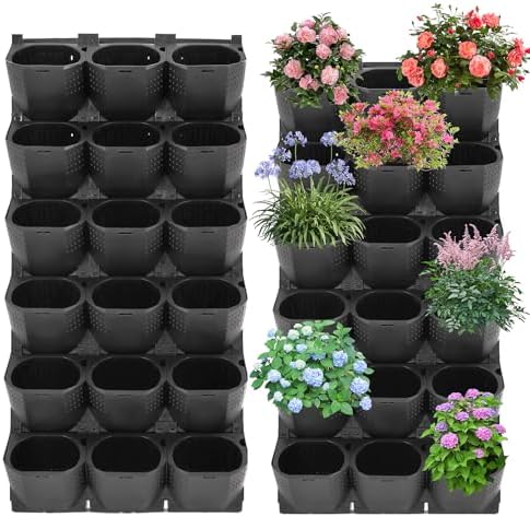 36 Pots Self-Watering Wall Mounted Planter, Vertical Garden Wall System for Indoor Outdoor, Large-Capacity Modular Plant Holder for Living Room Balcony by FIURSTUR