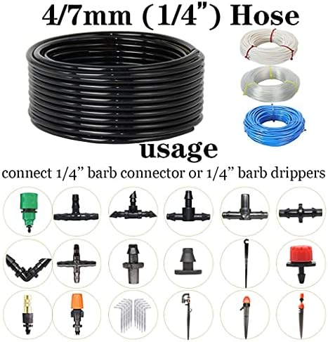Watering Tubing Hose Pipe, PVC Garden Water Hose Irrigation Wate Tube1/8'' 1/4'' 3/8'' (Size : 4l7mm x 50m) - Image 3
