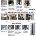 Freestanding Faucet Antifreeze Faucet,Outdoor Garden Hose Holder Stand,Decorative Water Feature Fountain Water Hydrant,for Villa Courtyard, Outdoor Park(W110cm/43.3in) - Image 7