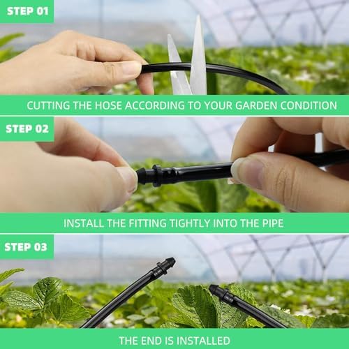 TEHAUX Automatic Drip Irrigation Kit DIY Micro Drip Irrigation System 15m Tubing Outdoor Garden Watering System for Lawn Greenhouse Plant Watering - Image 5