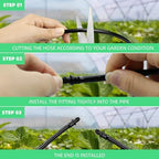 VILLCASE DIY Drip Irrigation Kit Automatic Garden Watering System with Adjustable Drippers 15m Micro Drip Irrigation Tubing for Patio Lawn and Greenhouse - Image 5