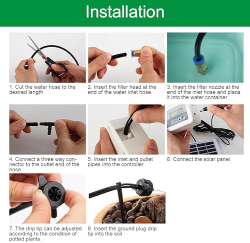 Solar Powered Irrigation System, Automatic Watering Timer, Smart Water Conservation, Customizable Watering Schedule, Garden Sprinkler - Image 5