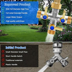Brass Garden Hose Splitter, 3 Way Hose Splitter, Outdoor Hose Splitter, GHT 3/4 In, Female Inlet And 3 Way 3/4 In (Increase Flow Style) (silver) - Image 2