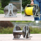 Stainless Steel Wall Mounted Floor Decorative Hose Reel, Outdoor Heavy Duty Garden Hoses Holder Storage Durable for Watering Flowersyard Lawn Farm Patio - Image 7