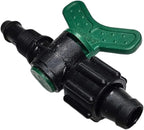 (25 pack) USA MADE - Irritec Tape Loc Fittings for 5/8" Drip Tape | Couplers, Tees, Elbows A1-T5 | Drip Irrigation Fittings | Long-term Leak-Free Connection (Tape Loc x .420 Barb w/Valve) - Image 2
