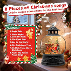 Christmas Snow Globe, Christmas Decorations Indoor, Glittering Santa Snow Scene with Music and 6H Timer, USB Lined/Battery Operated, Christmas Lantern for Holiday Decorations, Tabletop Decor for Home - Image 5