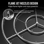 Skyflame 36-Inch Round Stainless Steel Fire Pit Jet Burner Ring - Image 4