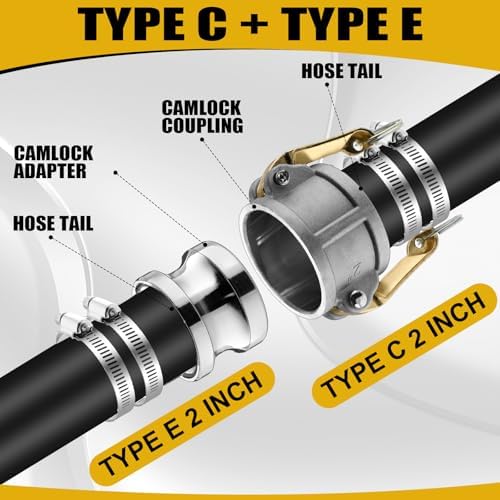 2 Set 3 Inch Camlock Fittings Type C&E - Image 5