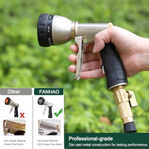 FANHAO Metal Lawn Sprinkler for Yard+Metal Water Hose Nozzle Sprayer - Image 5
