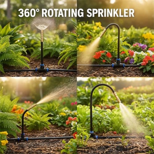 Automatic Garden Irrigation System 100ft with 18 Adjustable Copper Nozzles - Image 2