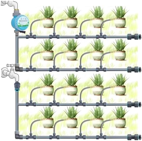 Flexible Brass Adjustable Spray Kit Gray 3/8"PE Hose Quick Connect Fogging Cooling Dedusting Watering System for Garden(20m Kit) - Image 4