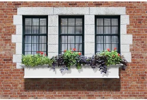 Pemberly Row 6ft Weatherproof Vinyl Window Box, White Finish, Double Wall Design, Built-in Water Reservoir, Customizable Planter for Outdoor Spaces - Image 4