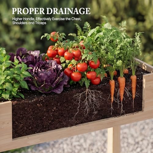 DUMOS 72x23x30 Inch Raised Garden Bed, Elevated Wood Planter Box with Legs - Image 2