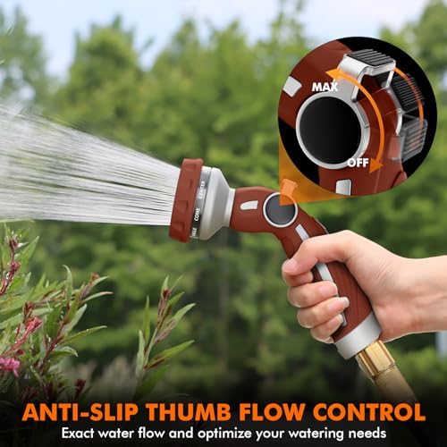 RESTMO Hose Nozzle Heavy Duty, Metal Water Hose Sprayer for Garden - Image 3