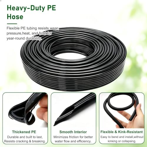 Metal Misting Nozzle Tee with Built in Hose, Sprayer for Outdoor Cooling - Image 4