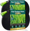 Soaker Hose - Flat Soaker Hose 150 FT for Garden Beds, Garden Soaker Hoses with Heavy Duty, Double Layer Sprinkler Soaker Hoses 2 Pack by DOFOWORK