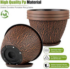 Nooulap 4 Pack 12 Inch Plastic Pots for Plants Outdoor Indoor - Image 5