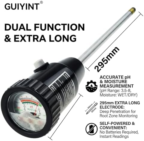 Tool Soil PH Meter Soil Moisture Sensor Meter Gardening Test Kit - Image 5