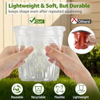 MIXC Clear Nursery Pots with Drainage Holes and Saucers, 12Inch, 12Pack - Image 3