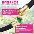 1/2 Inch 75 FT Round Soaker Hose for Garden and Lawn Irrigation - Image 2