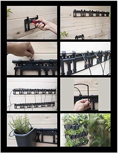 DIG GLW08 Living Wall™ Vertical Garden Kit 8 Pots & Drip Irrigation System- Complete Vertical Gardening Solution - Image 3