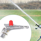 1.5" Irrigation Spray Gun with 2 Nozzles 360° Rotating Large Area Agricultural Sprinkler Adjustable Impact Watering Spray Tool for Garden Farm Lawn Irrigation (for 1.5" Pump,Regular Model) - Image 3