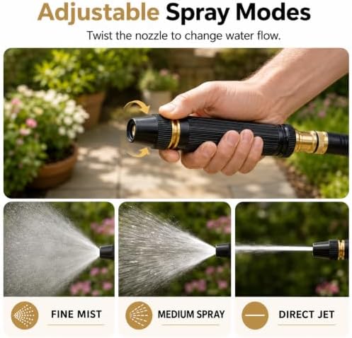 Upgrade Heavy Duty Adjustable High Pressure Hose Nozzle, 2026 New Home High Pressure Car Wash Water Gun with Booster Nozzle, Portable Jet Nozzle Power Washer for Plant Watering Lawn Car (2) - Image 5