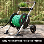 Liberty Garden 304 Explorer Two Wheel Hose Reel Cart, Aluminum, Holds 250-feet of 5/8" Hose, Silver/Black - Image 5