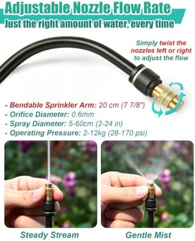 Fast-Lock Garden Watering System with Removable Nozzles & 5/16" Tubing - Image 3