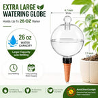 26oz EX-Large Self Watering Globes with Cover (6 PCS) - Image 2