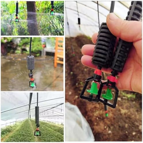 Drip Irrigation Kit for Garden and Raised Beds, Outdoor Water Mister Spray System for Plant Watering, Cooling, Dust Suppression, Easy Installation, Efficient Watering Solution - Image 5