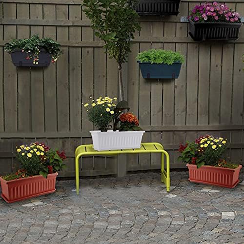 GREANER Rectangle Planters for Indoor Plants, 3 Pack Long Outdoor Plastic Flower Boxes Vegetable Growing Pots 16.9x7.48 Inch with Tray for Garden Balcony Windowsill House DIY - Black - Image 6